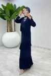 Lacivert Premium Tijen Elbise Tesettür Giyim  Lacivert
