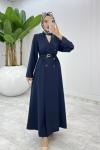Lacivert Premium Sahra Ferace Elbise Tesettür Giyim  Lacivert