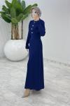 Lacivert Sümeyye İkili Triko Takım Tesettür Giyim  Lacivert