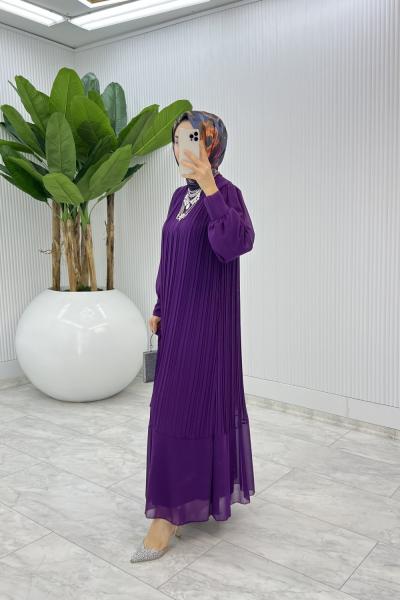 Mürdüm şoray  Elbise Tesettür Giyim Mürdüm