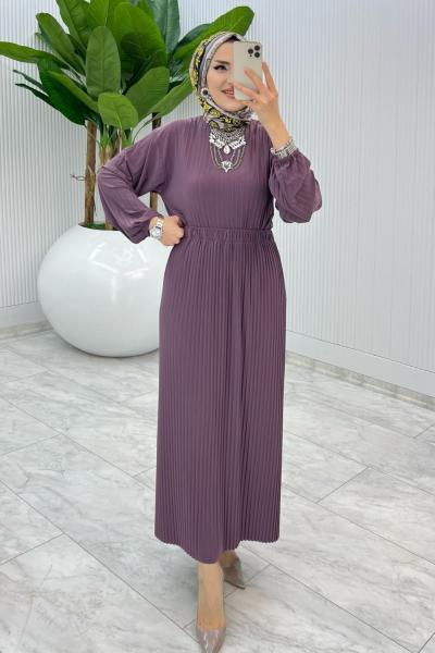 Mürdüm Müge Takım Tesettür Giyim Mürdüm