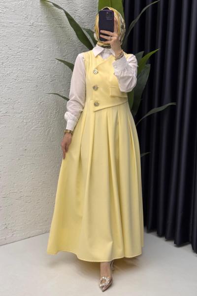 Sarı Afitap Tesettür Giyim Sarı