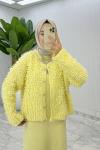 Sarı Başak Triko Takım Tesettür Giyim  Sarı