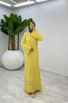 Sarı Tansu Elbise Tesettür Giyim  Sarı