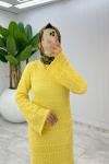 Sarı Tansu Elbise Tesettür Giyim  Sarı