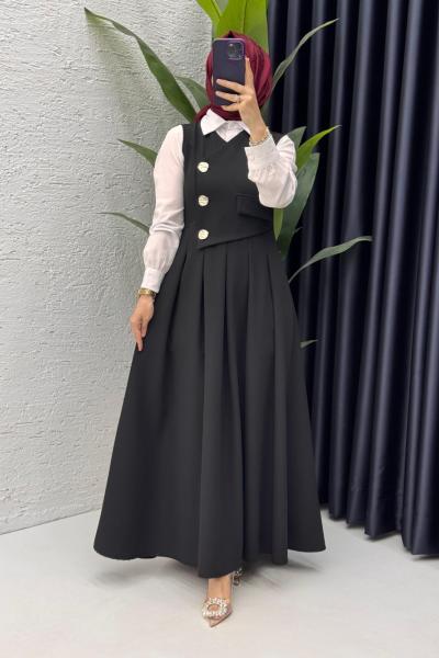 Siyah Afitap Tesettür Giyim Siyah