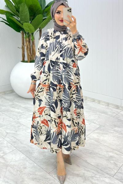 Siyah Aycihan Elbise Tesettür Giyim Siyah