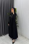 Siyah  Broşlu Premıum Sibel Tasarım Takım Tesettür Giyim  Siyah