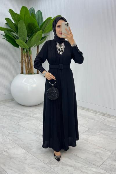 Siyah Busem Elbise Tesettür Giyim Siyah