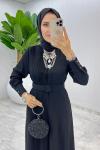 Siyah Busem Elbise Tesettür Giyim Siyah