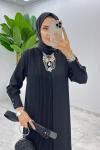 Siyah Busem Elbise Tesettür Giyim Siyah