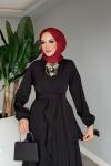 Siyah Cevher Pantolon Takım Tesettür Giyim Siyah