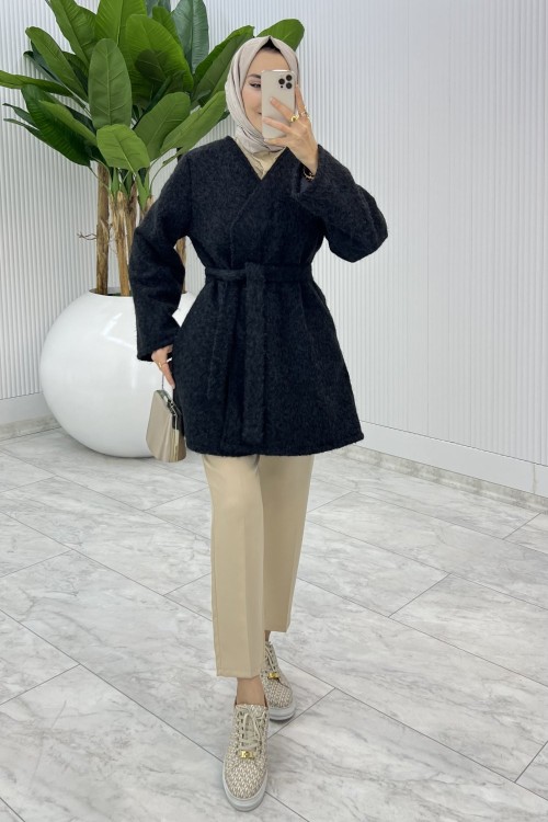 Siyah Elif Kap Tesettür Giyim  Siyah