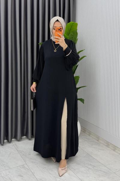 Siyah Elisa Takım Tesettür Giyim Siyah