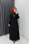 Siyah  Eylül Elbise Premıum Tesettür Giyim  Siyah