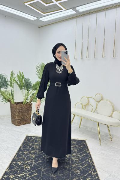 Siyah Hadise Kalem Elbise Tesettür Giyim Siyah