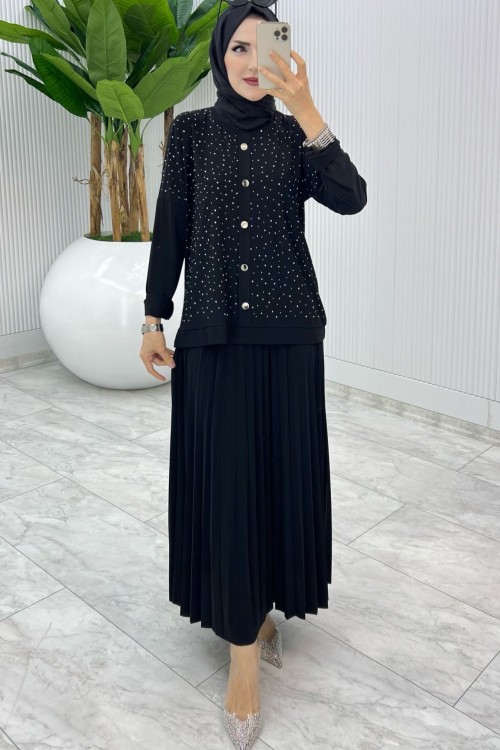 Siyah Hasret Takım Tesettür Giyim Siyah