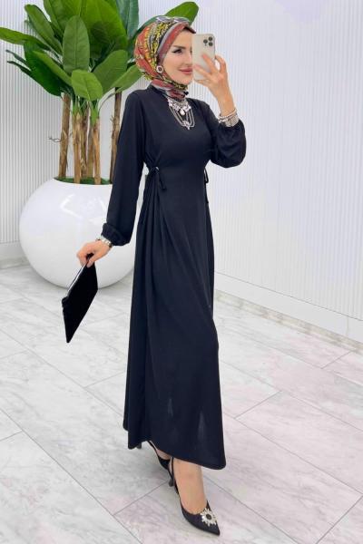 Siyah İdil Elbise Tesettür Giyim Siyah