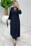 Siyah İdil Elbise Tesettür Giyim Siyah