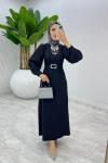 Siyah Kalem Elbise Tesettür Giyim Siyah