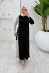 Siyah Nilda Elbise Tesettür Giyim  Siyah