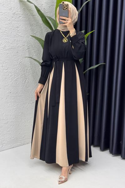 Siyah Nilhan Elbise Tesettür Giyim Siyah