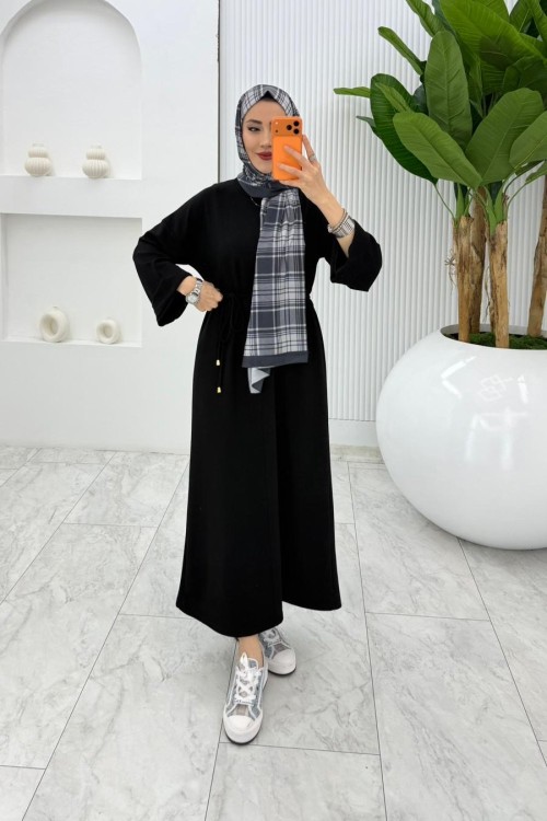 Siyah Oysho Elbise Tesettür Giyim  Siyah