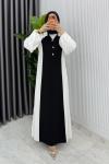 Siyah  Premıum  Aden ELbise Tesettür Giyim  Siyah