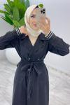 Siyah Premium Hançer Kot Kap Tesettür Giyim Siyah