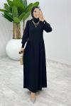 Siyah Premium Selena Elbise Tesettür Giyim Siyah