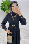 Siyah Premium Selena Elbise Tesettür Giyim Siyah