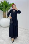 Siyah Premium Diva Elbise Tesettür Giyim Siyah