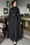 Siyah Premıum Farah Elbise Tesettür Giyim  Siyah