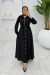 Siyah Şazeli Premium Etek Takım Tesettür Giyim  Siyah