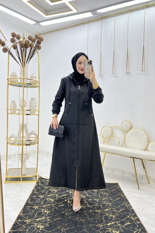 Siyah Yonca Kap Tesettür Giyim Siyah