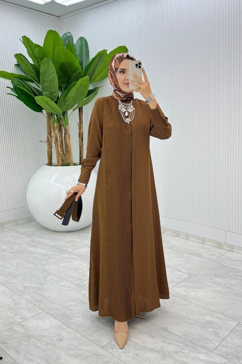 Taba Busem Elbise Tesettür Giyim Taba