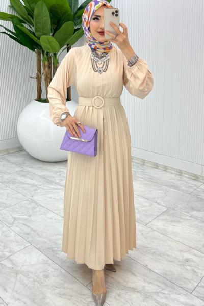 Taş Deniz Elbise Tesettür Giyim Taş Rengi