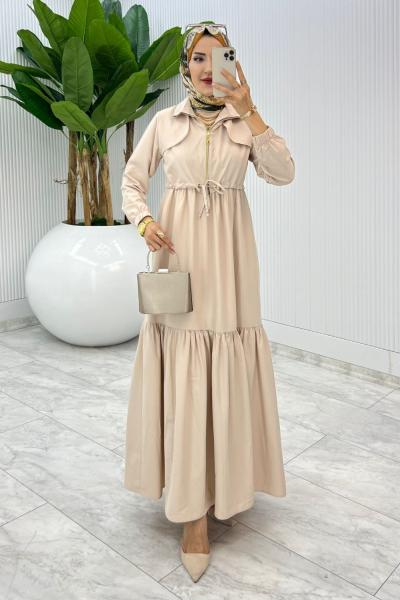 Taş Hicran Elbise Takım Tesettür Elbise  Taş Şal