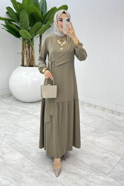 Toprak  Premıum Seçil Elbise Tesettür Giyim  Toprak