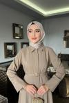 Toprak Premıum Farah Elbise Tesettür Giyim  Toprak