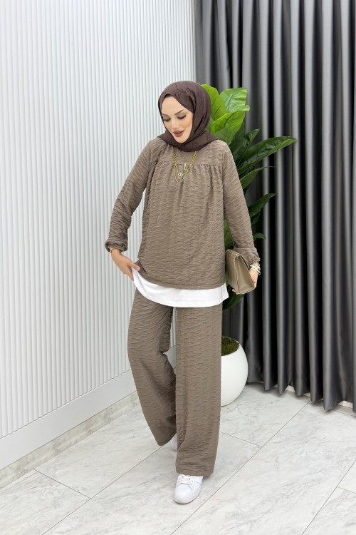 Toprak Zeyzey Takım Tesettür Giyim  Toprak
