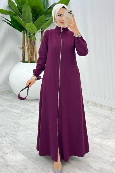 Vişne Premium Ziynet Ferace Tesettür Giyim Vişne