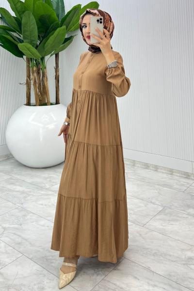 Vizon Çilek Elbise Tesettür Giyim Vizon