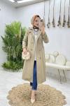 Vizon Dubai Trench Tesettür Giyim Vizon