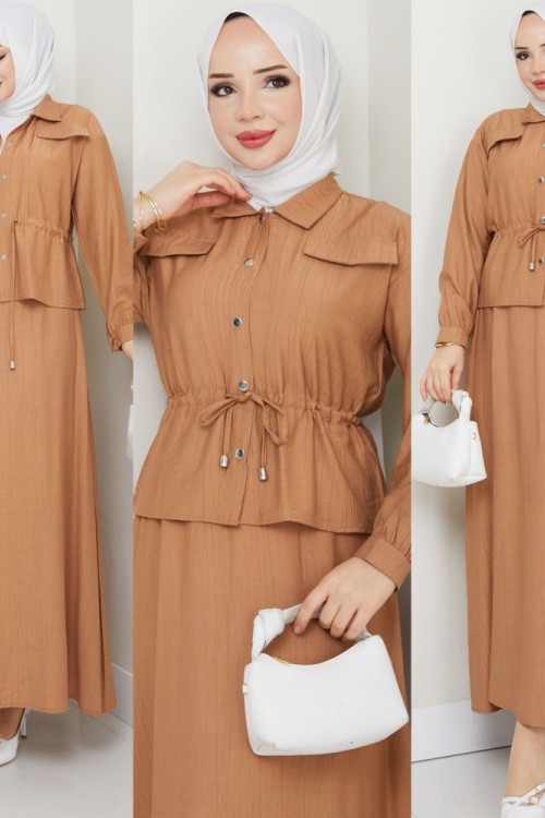 Vizon Moda Etek Takım Tesettür Giyim Vizon