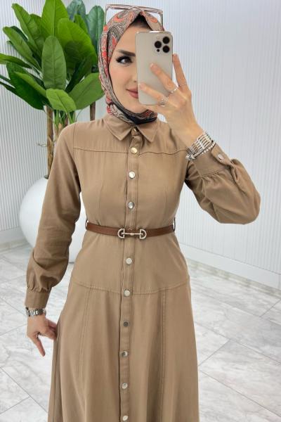 Vizon Premium Selin Elbise Tesettür Giyim Vizon