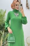 Yeşil Belma Elbise Tesettür Giyim