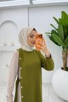 Yeşil Nilda Elbise Tesettür Giyim Yeşil