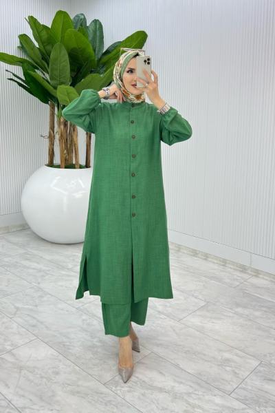 Yeşil Peyker Takım Tesettür Giyim Yeşil