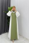 Yeşil Premıum  Aden ELbise Tesettür Giyim  Yeşil